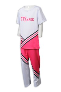 CH202 Sample custom men's cheerleading uniform design split suit cheerleading uniform factory 45 degree